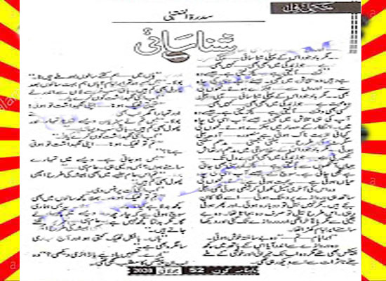 Shanasai Urdu Novel By Sidratul Muntaha