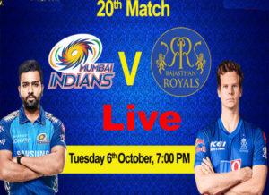 Read more about the article Today Cricket Match MI VS RR 20th IPL Live Update 6 OCT 2020