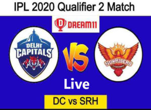 Read more about the article Today Cricket Match DC VS SRH Qualifier 2 IPL Live 8 Nov 2020